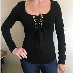 NWT Free People Black Long Sleeve Top